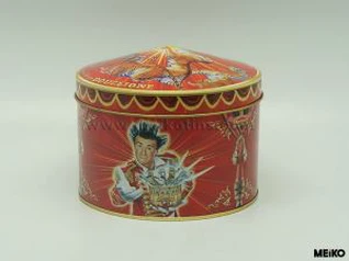 Conic Node Round Tin Storage Container