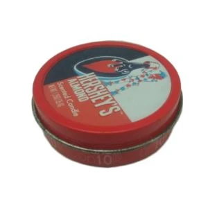 Round Tin Can med tryckning på locket